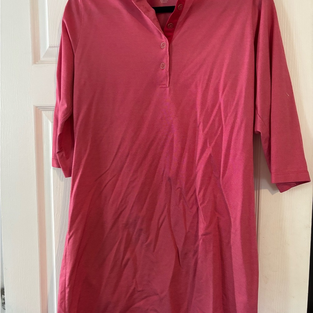 Peter Millar Fuchsia collared dress
